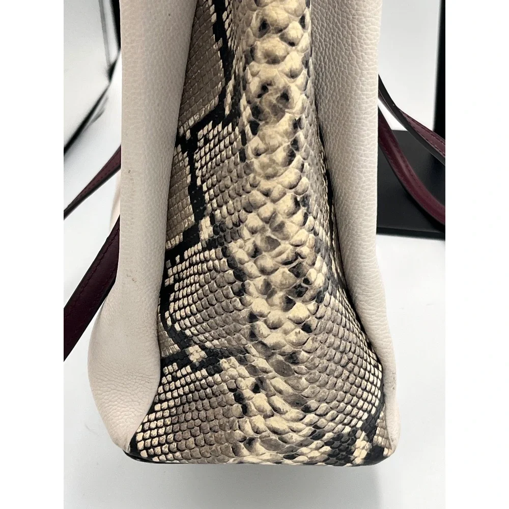 Kate Spade New York‎ Monet 3-compartment Purse White Snakeskin w/Python Wallet
